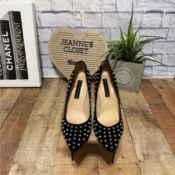 Steven by Steve Madden black superstud studded stiletto pumps US 10 - Picture 5 of 11